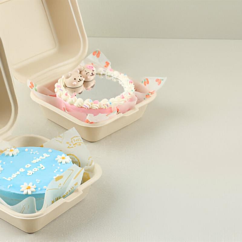 9x9 Inch Bagasse Clamshell